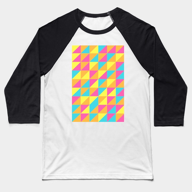 Bright Quilt Squares Baseball T-Shirt by LaurenPatrick